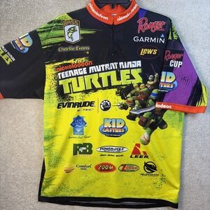 Nickelodeon TMNT Bass Fishing Jersey Shirt Men's *Large Charlie Evans Pro Tour
